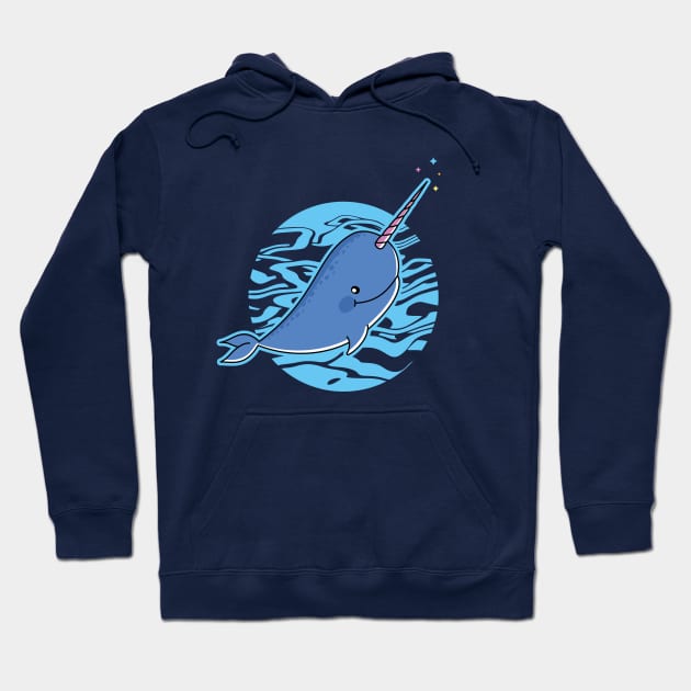 Kawaii narwhal - unicorn of the sea Hoodie by hyperactive